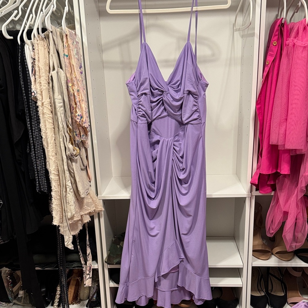Eloquii Strapless Lavender Dress